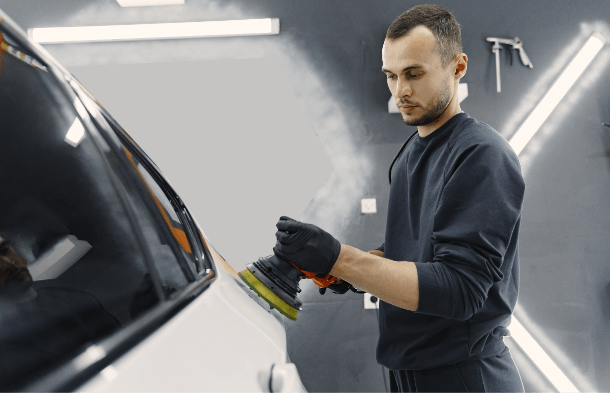 Car being polished